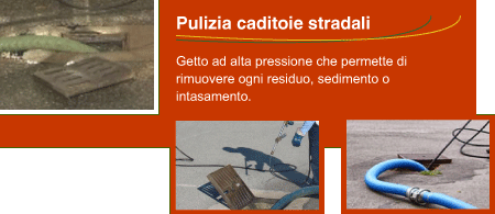 Pulizia caditoie stradali